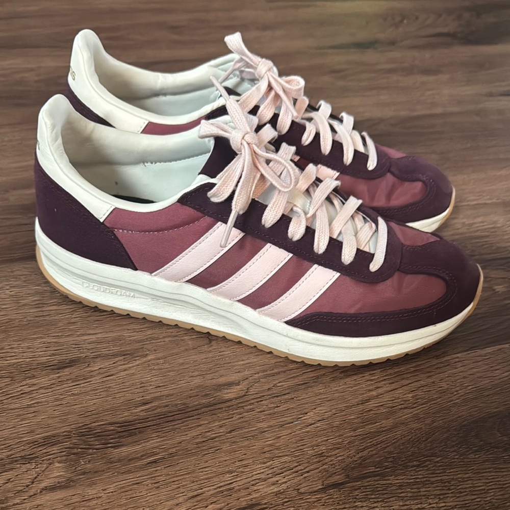 Adidas Women's Purple and Pink Sneakers (9.5)